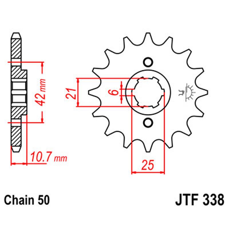 JT SPROCKETS SPROCKET FRONT 530 16T (JTF338.16) - DRIVEN Canada's Powersports 824225202748JTF338.16