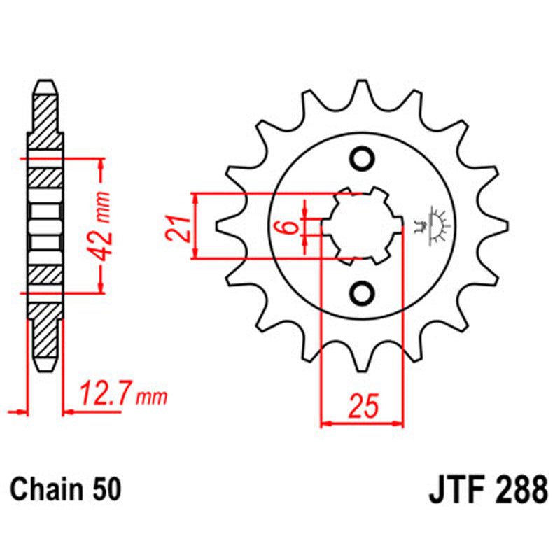JT SPROCKETS SPROCKET FRONT 530 17T (JTF288.17) - DRIVEN Canada's Powersports 824225202076JTF288.17