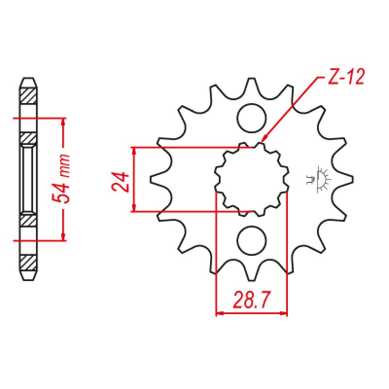 JT SPROCKETS SPROCKET FRONT 530 17T (JTF517.17RB) - DRIVEN Canada's Powersports 824225208825JTF517.17RB