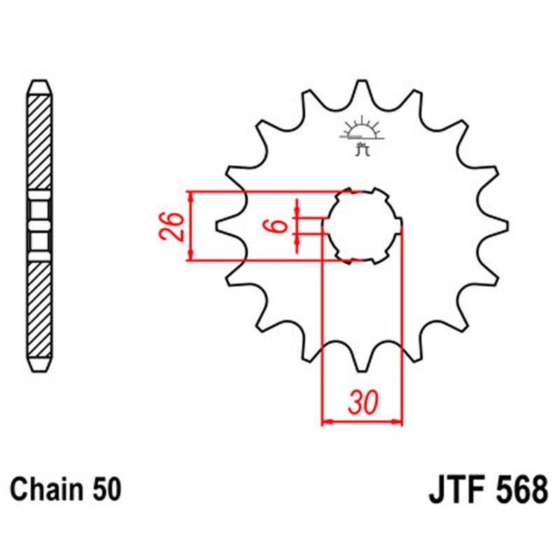 JT SPROCKETS SPROCKET FRONT 530 17T (JTF568.17) - DRIVEN Canada's Powersports 824225205060JTF568.17
