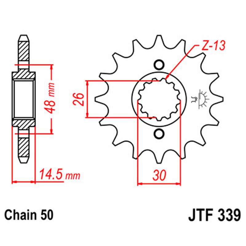 JT SPROCKETS SPROCKET FRONT 530 18T (JTF339.18) - DRIVEN Canada's Powersports 824225202793JTF339.18
