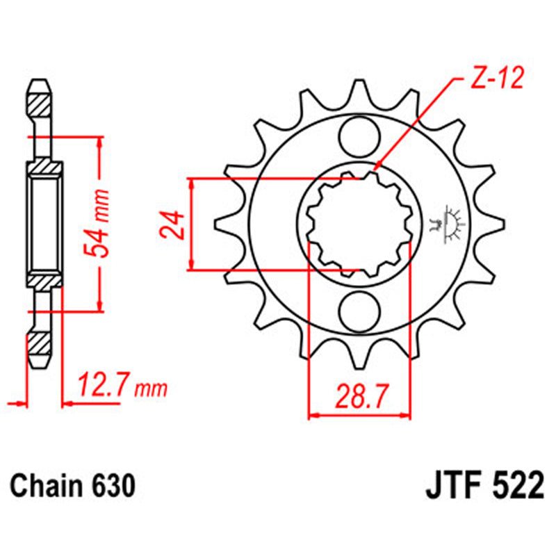 JT SPROCKETS SPROCKET FRONT 630 15T (JTF522.15) - DRIVEN Canada's Powersports 824225204407JTF522.15