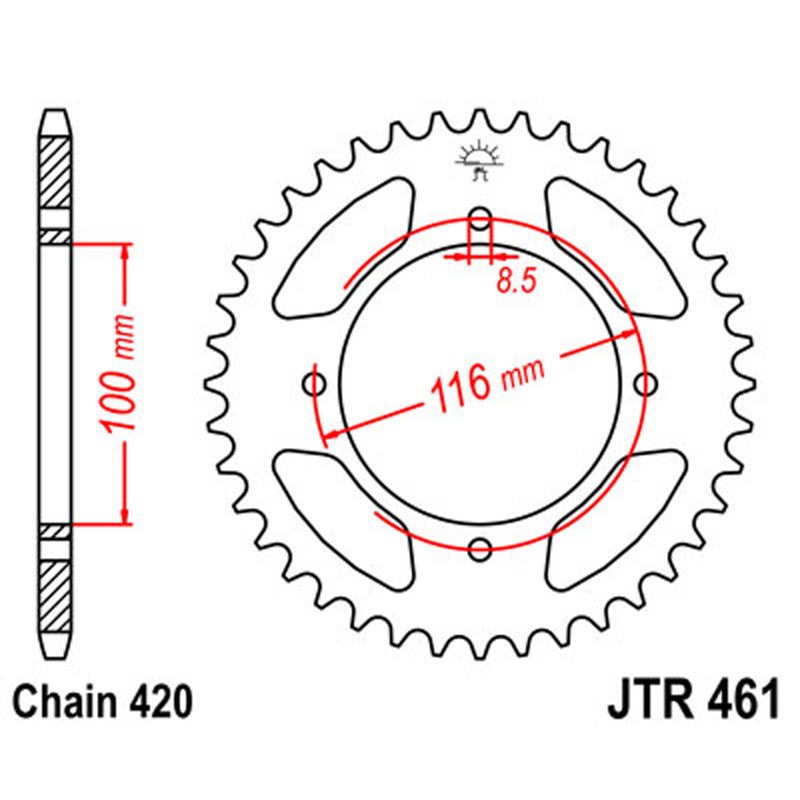 JT SPROCKETS SPROCKET REAR 420 47T (JTR461.47) - DRIVEN Canada's Powersports 824225304350JTR461.47
