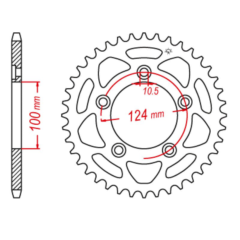 JT SPROCKETS SPROCKET REAR 520 46T (JTR746.46) - DRIVEN Canada's Powersports 824225313505JTR746.46