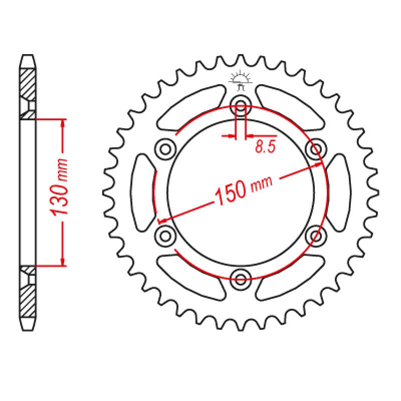 JT SPROCKETS SPROCKET REAR 520 51T (JTR251.51SC) - DRIVEN Canada's Powersports 824225315615JTR251.51SC