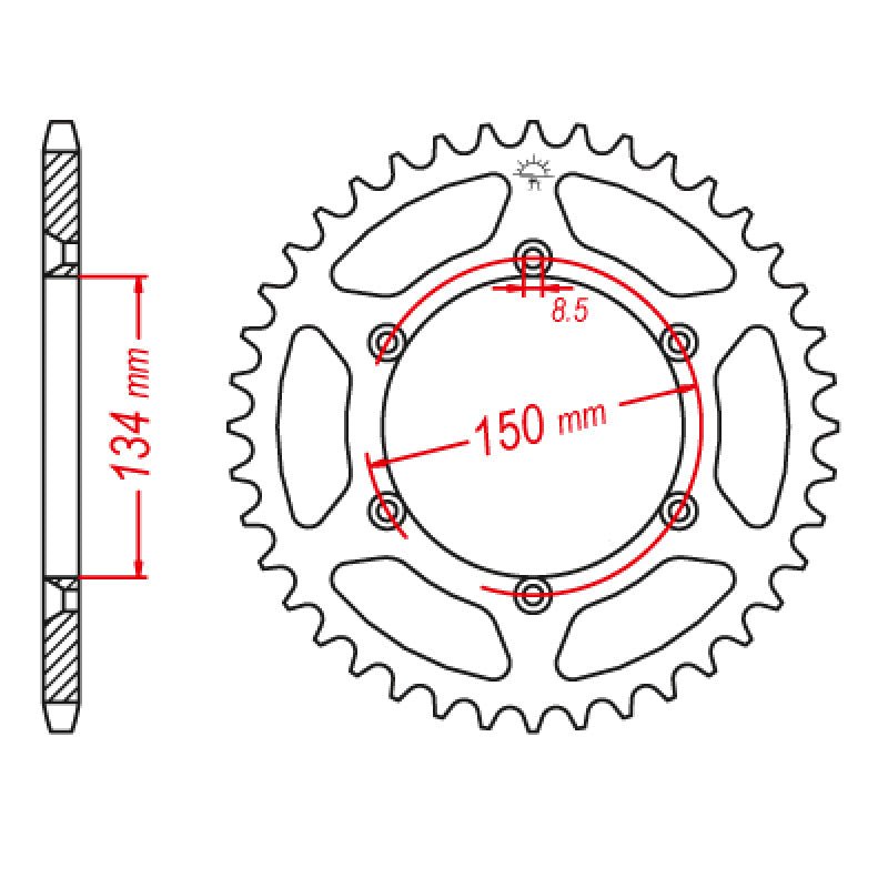JT SPROCKETS SPROCKET REAR 520 51T (JTR460.51SC) - DRIVEN Canada's Powersports 824225315653JTR460.51SC