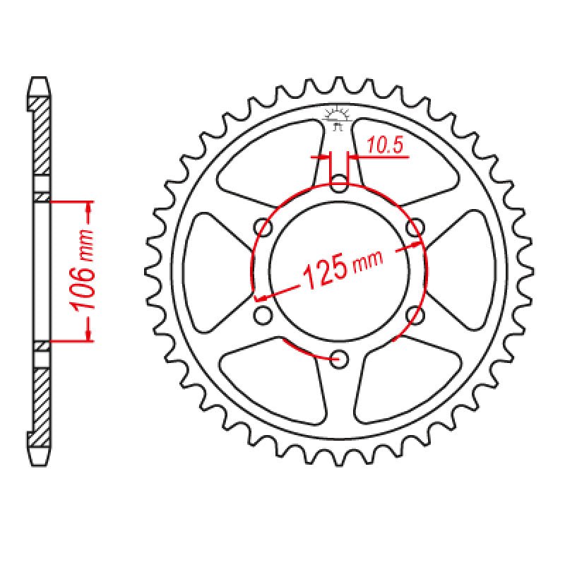 JT SPROCKETS SPROCKET REAR 525 37T (JTR2014.37) - DRIVEN Canada's Powersports 824225315936JTR2014.37