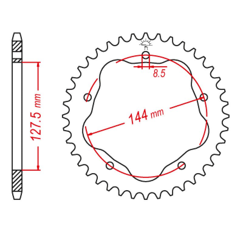 JT SPROCKETS SPROCKET REAR 525 42T (JTR752.42) - DRIVEN Canada's Powersports 824225313352JTR752.42