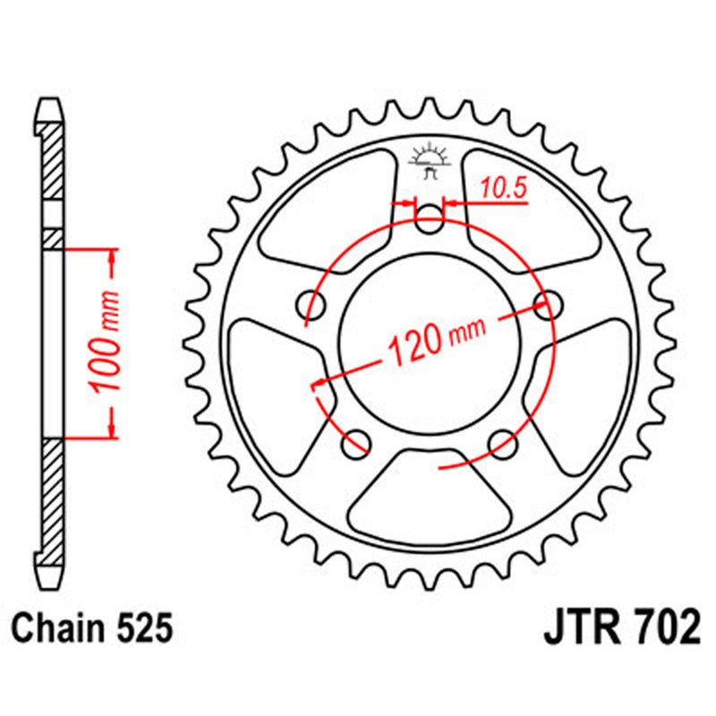 JT SPROCKETS SPROCKET REAR 525 46T (JTR702.46) - DRIVEN Canada's Powersports 824225311341JTR702.46
