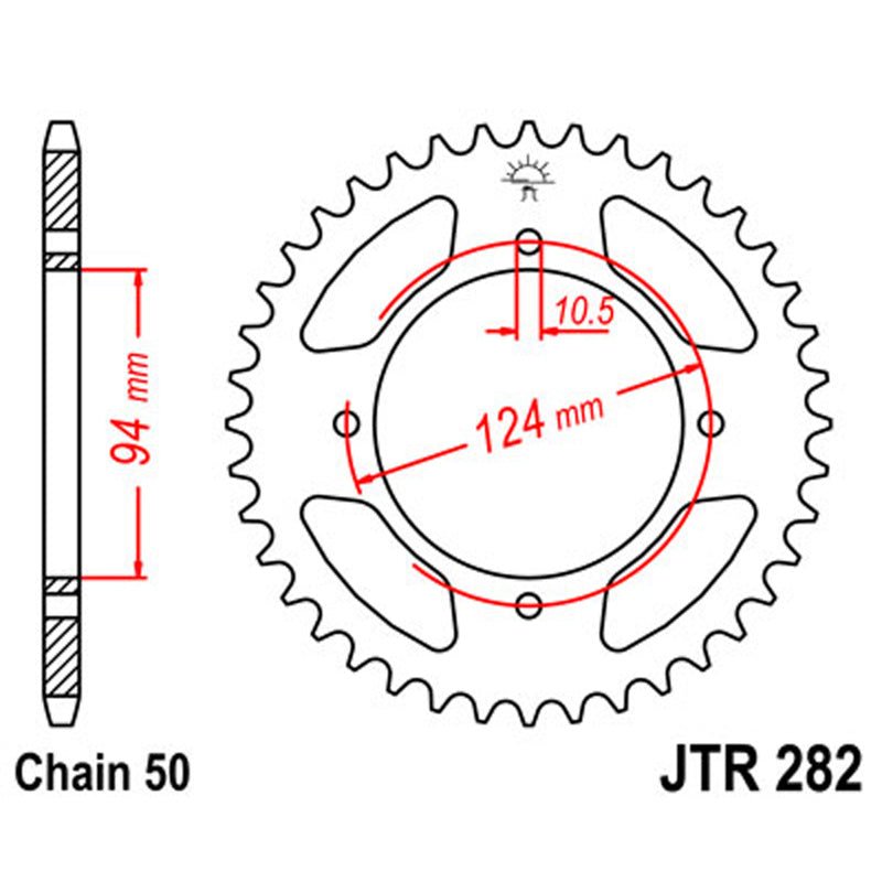 JT SPROCKETS SPROCKET REAR 530 34T (JTR282.34) - DRIVEN Canada's Powersports 824225303834JTR282.34
