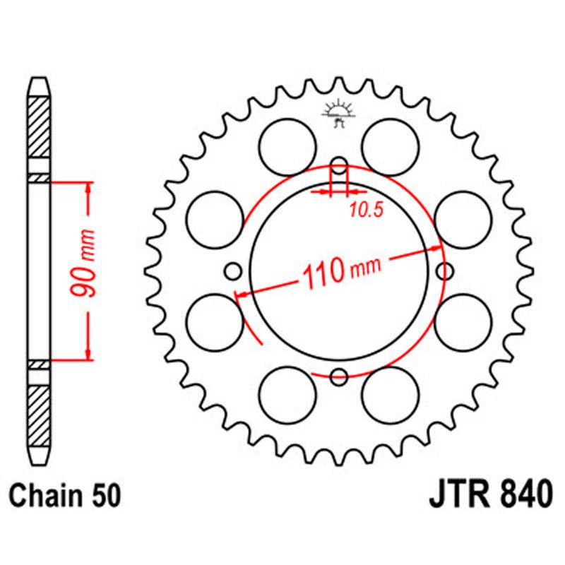 JT SPROCKETS SPROCKET REAR 530 35T (JTR840.35) - DRIVEN Canada's Powersports 824225308655JTR840.35
