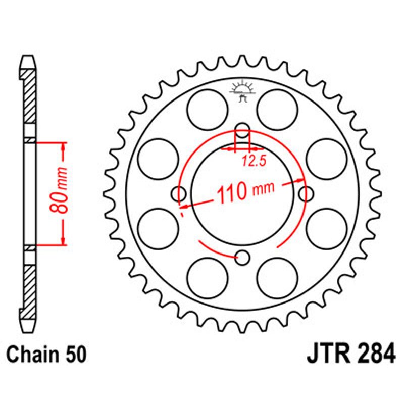 JT SPROCKETS SPROCKET REAR 530 38T (JTR284.38) - DRIVEN Canada's Powersports 824225303872JTR284.38