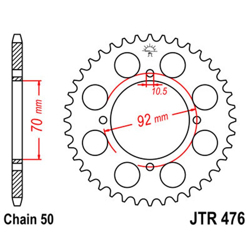 JT SPROCKETS SPROCKET REAR 530 41T (JTR476.41) - DRIVEN Canada's Powersports 824225304763JTR476.41