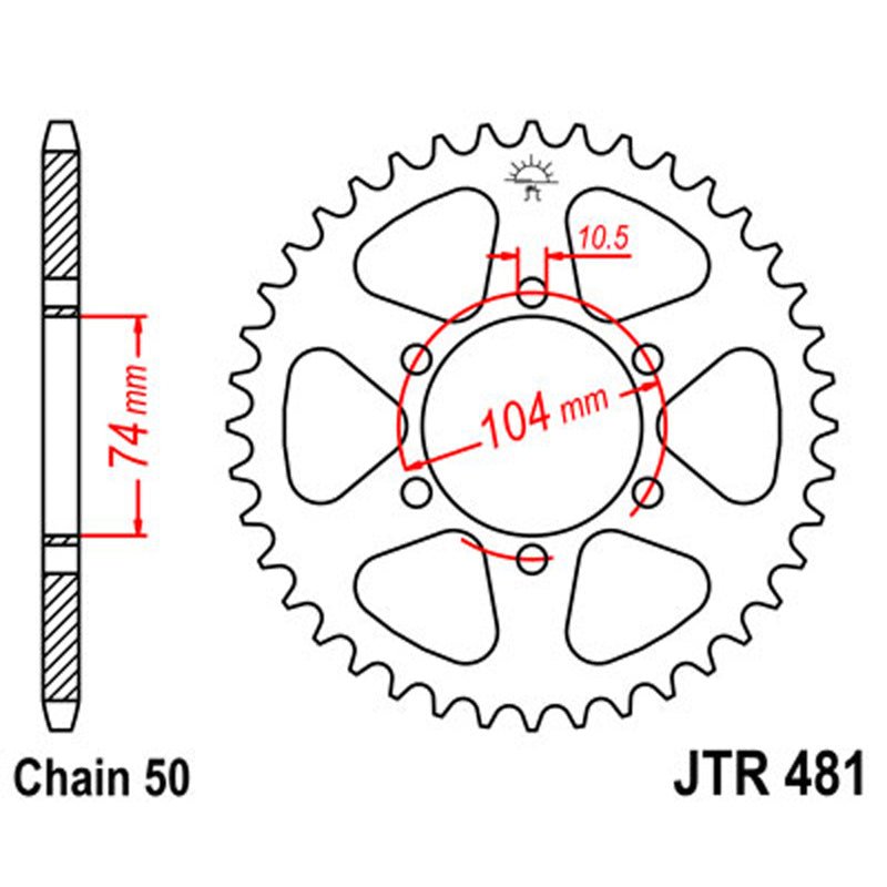 JT SPROCKETS SPROCKET REAR 530 42T (JTR481.42) - DRIVEN Canada's Powersports 824225304961JTR481.42