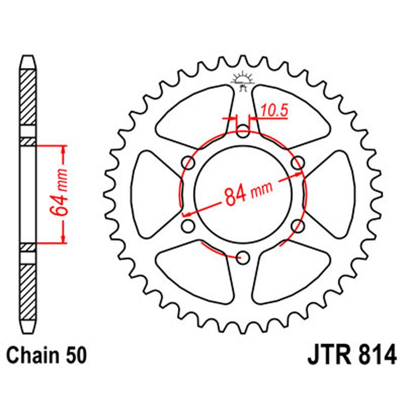 JT SPROCKETS SPROCKET REAR 530 45T (JTR814.45) - DRIVEN Canada's Powersports 824225307351JTR814.45