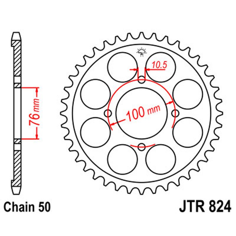 JT SPROCKETS SPROCKET REAR 530 46T (JTR824.46) - DRIVEN Canada's Powersports 824225307788JTR824.46