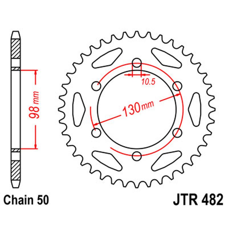 JT SPROCKETS SPROCKET REAR 530 47T (JTR482.47) - DRIVEN Canada's Powersports 824225304985JTR482.47