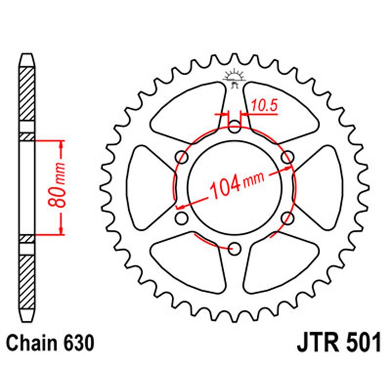 JT SPROCKETS SPROCKET REAR 630 33T (JTR501.33) - DRIVEN Canada's Powersports 824225305517JTR501.33