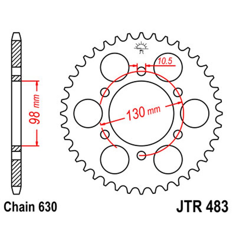 JT SPROCKETS SPROCKET REAR 630 35T (JTR483.35) - DRIVEN Canada's Powersports 824225305005JTR483.35