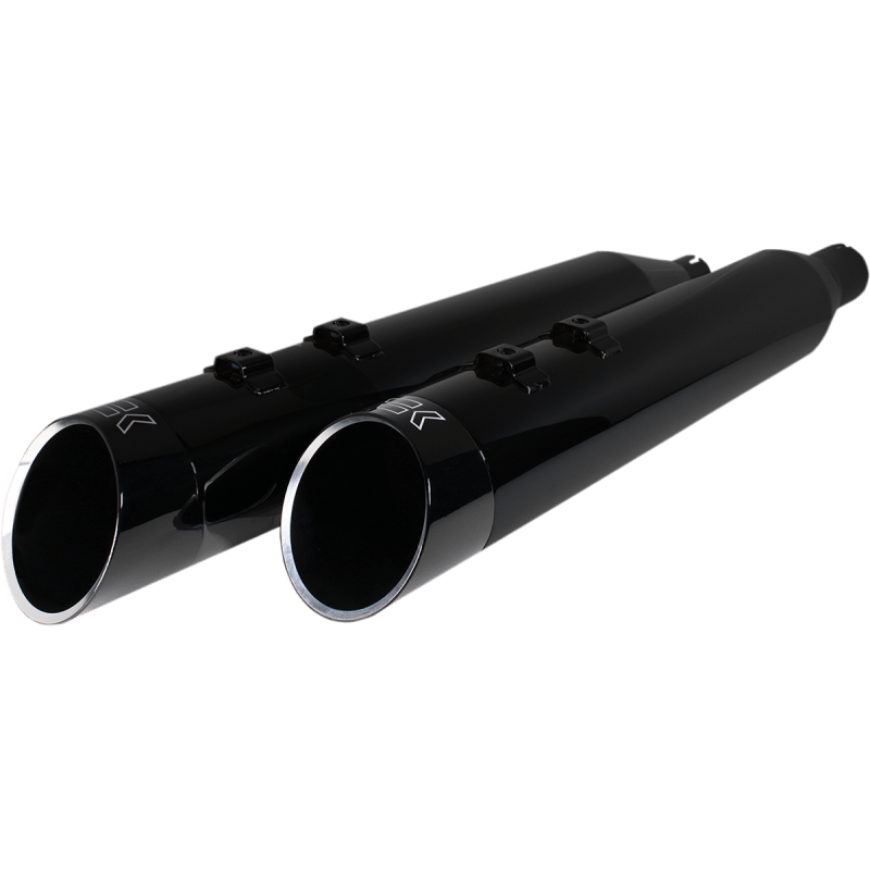 KHROME WERKS 4 - 1/2" HP - PLUS SLIP - ON MUFFLERS OBSIDIAN EDGE (202645) - DRIVEN Canada's Powersports 202645
