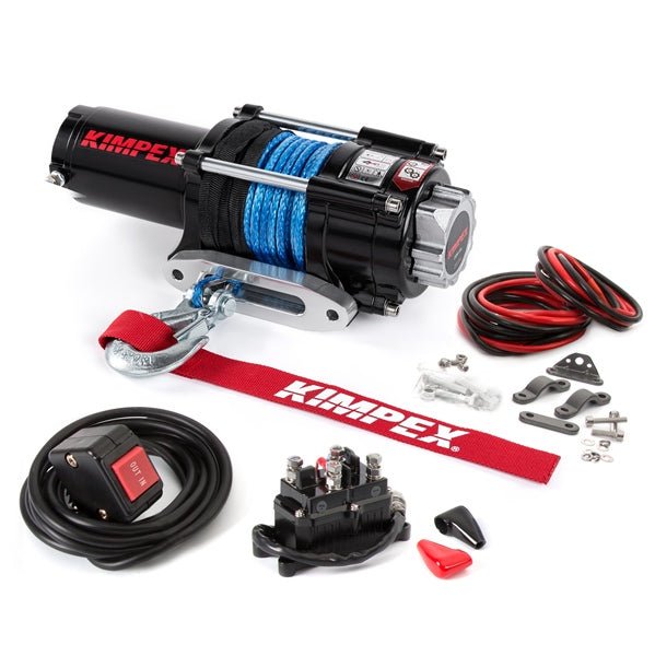 KIMPEX 2500 LBS WINCH IP 67 KIT WITH SYNTHETIC ROPE (458243) - DRIVEN Canada's Powersports 779423241139458243