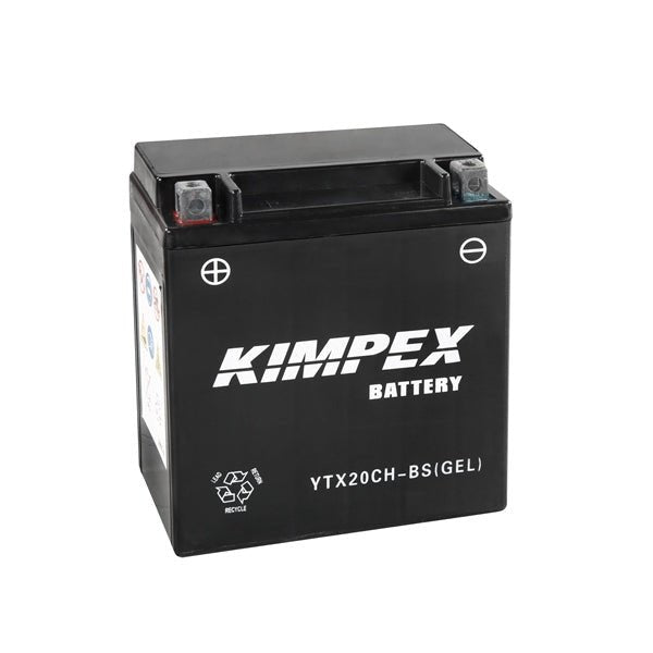 KIMPEX BATTERY MAINTENANCE FREE AGM HIGH PERFORMANCE (HTX20CH - BS(GEL)) - DRIVEN Canada's Powersports 779422610943HTX20CH - BS(GEL)