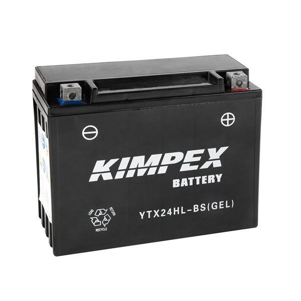 KIMPEX BATTERY MAINTENANCE FREE AGM HIGH PERFORMANCE (HTX24HL - BS(GEL)) - DRIVEN Canada's Powersports 779422610851HTX24HL - BS(GEL)