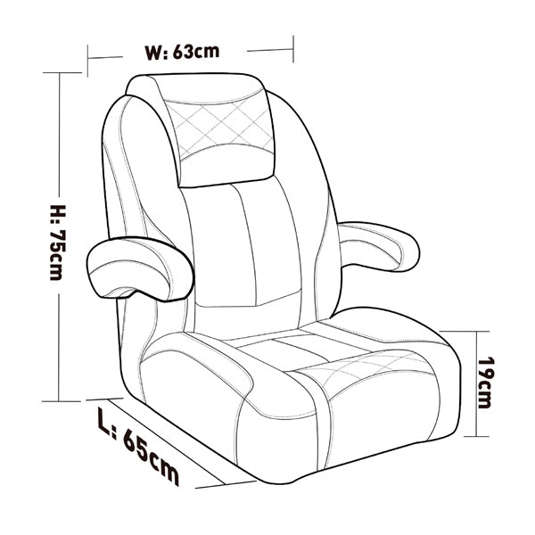 KIMPEX CAPTAIN BOAT SEAT (22587A6) - DRIVEN Canada's Powersports 77942220495122587A6
