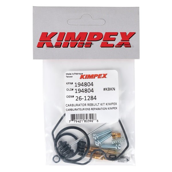 KIMPEX CARBURETOR REPAIR KIT (26 - 1284) - DRIVEN Canada's Powersports 77942180392626 - 1284