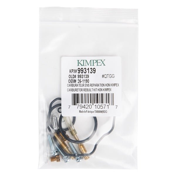 KIMPEX CARBURETOR REPAIR KIT (26 - 1190) - DRIVEN Canada's Powersports 77942010571726 - 1190