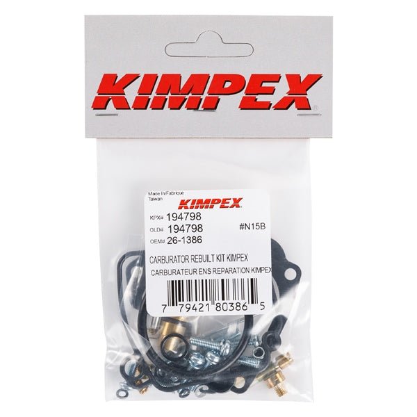 KIMPEX CARBURETOR REPAIR KIT (26 - 1386) - DRIVEN Canada's Powersports 77942180386526 - 1386