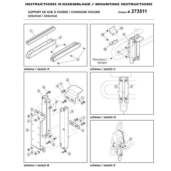KIMPEX CHAINSAW BRACKET (2810017/18) - DRIVEN Canada's Powersports 7794206978782810017/18