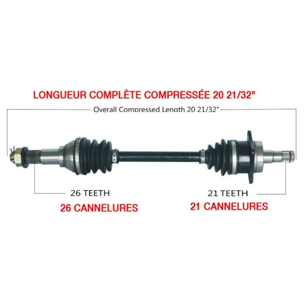 KIMPEX COMPLETE AXLE (CAN - 7019K) - DRIVEN Canada's Powersports 9999999988CAN - 7019K