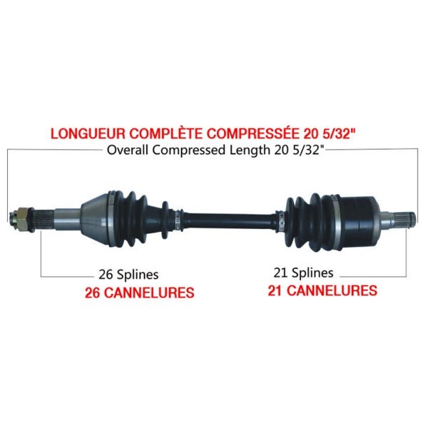 KIMPEX COMPLETE AXLE (CAN - 7027K) - DRIVEN Canada's Powersports 9999999988CAN - 7027K