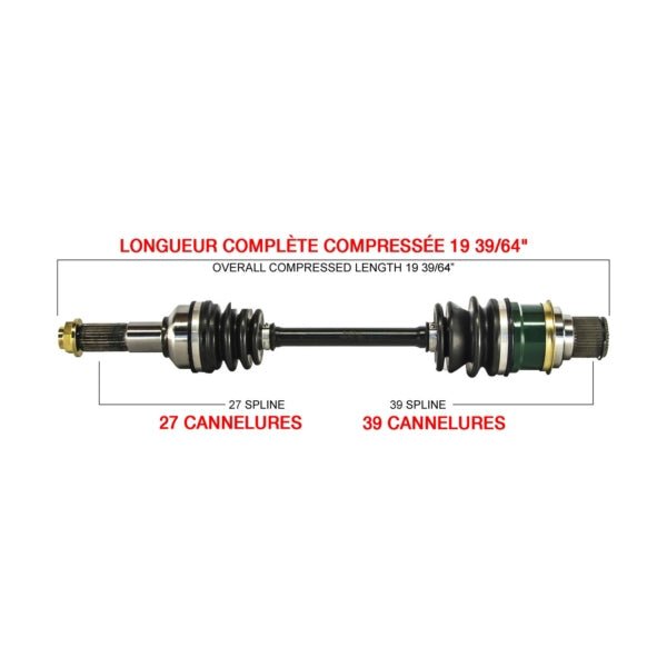 KIMPEX COMPLETE AXLE (YAM - 7027K) - DRIVEN Canada's Powersports 7794232926677YAM - 7027K