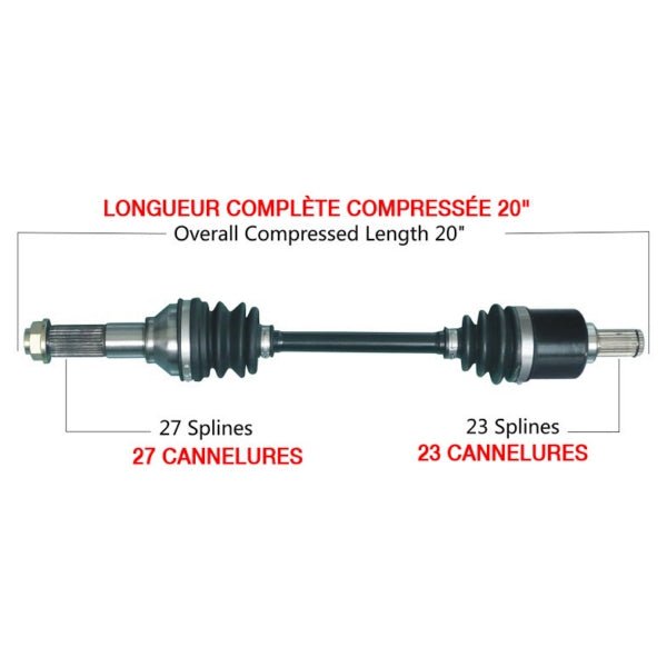 KIMPEX COMPLETE AXLE (YAM - 7033K) - DRIVEN Canada's Powersports 9999999988YAM - 7033K