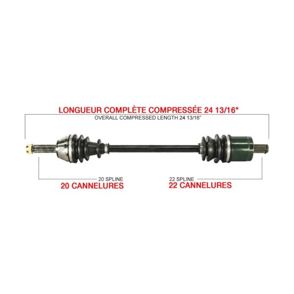 KIMPEX COMPLETE AXLE (POL - 7024K) - DRIVEN Canada's Powersports 7794232930911POL - 7024K