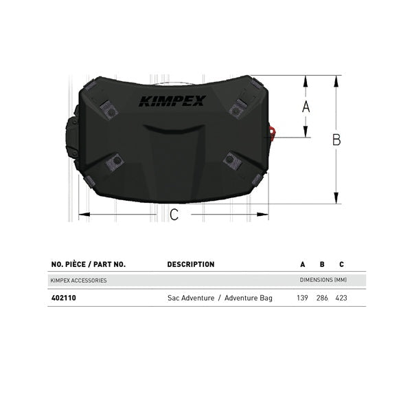 KIMPEX CONNECT ADVENTURE TUNNEL BAG (402110) - DRIVEN Canada's Powersports 1779421817275402110