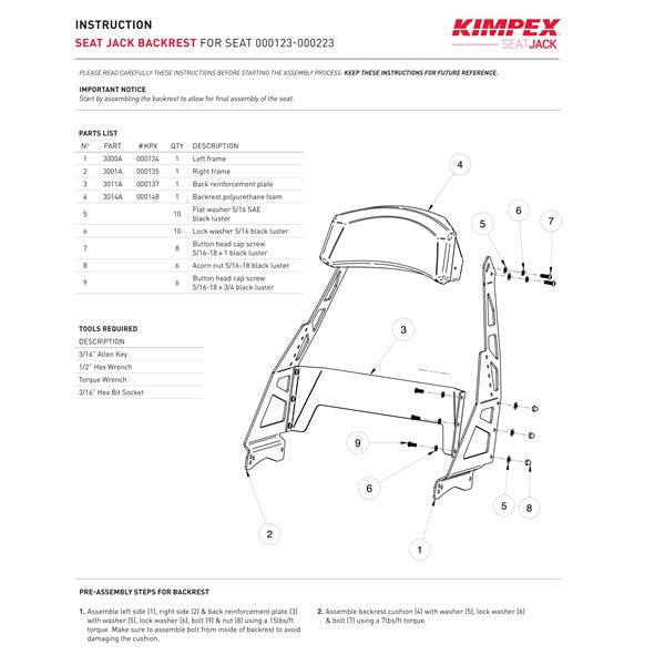 KIMPEX PASSENGER SEAT (000123) - DRIVEN Canada's Powersports 779421654429000123