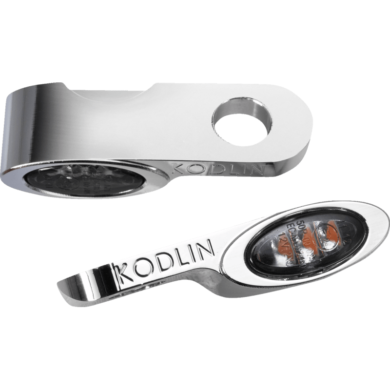 KODLIN ELYPSE FRONT LED 2 - 1 TURN SIGNALS UNIVERSAL CHROME (K68511) - DRIVEN Canada's Powersports K68511