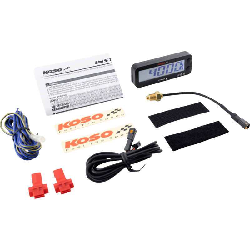 KOSO NORTH AMERICA UNIVERSAL TACHOMETER AND TEMPERATURE - DRIVEN Canada's Powersports BA054000BA054000
