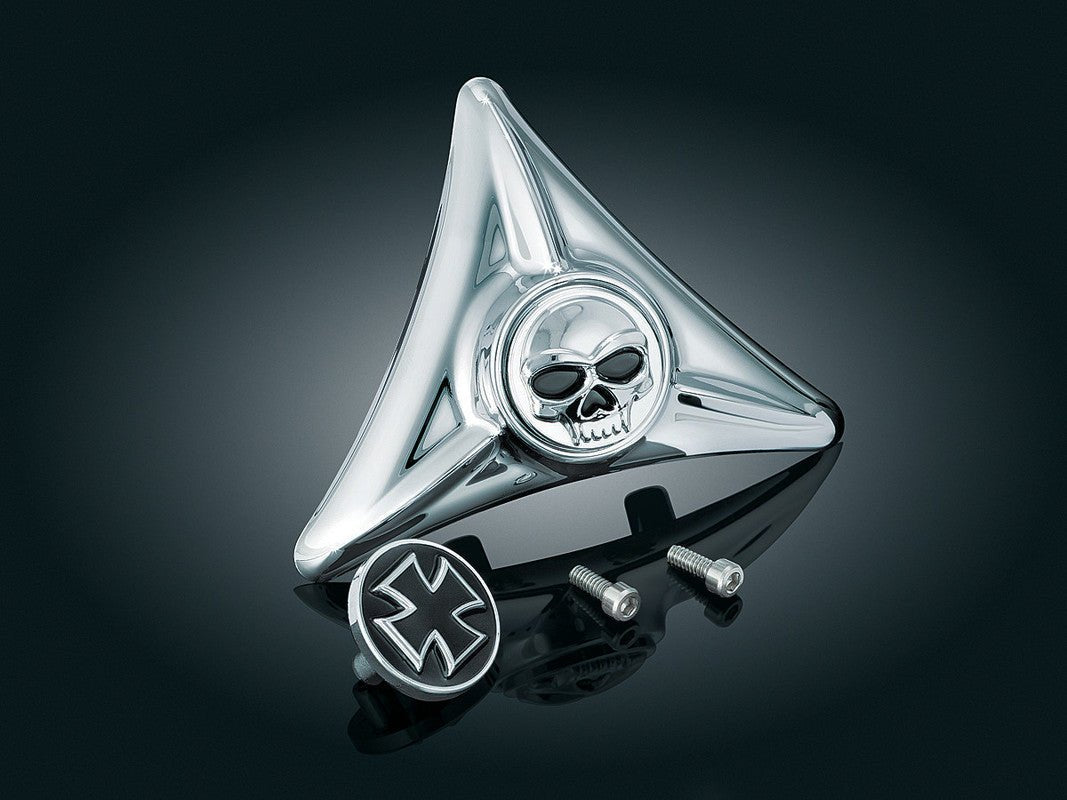 KURYAKYN 3HOLE LIC PLATE COVER W/EMBLEMS (EA) PN 3158 (496826) - DRIVEN Canada's Powersports 191209008925496826