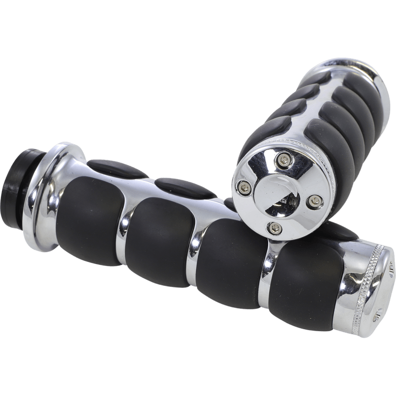 KURYAKYN CHROME ISO GRIPS PN 6235 (497165) - DRIVEN Canada's Powersports 191209003708497165