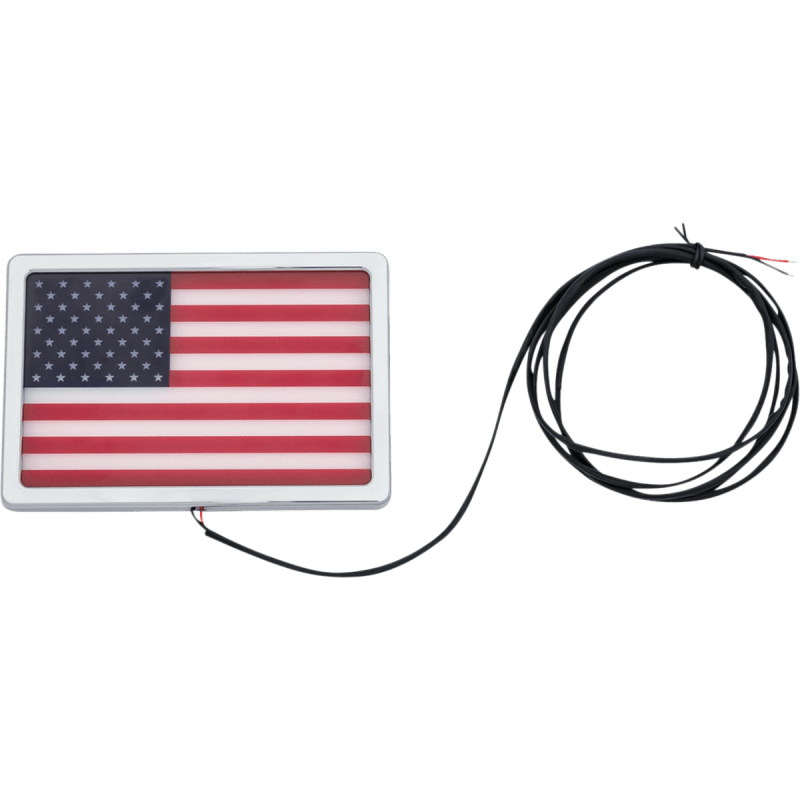 KURYAKYN FREEDOM FLAG L.E.D. LIGHT KIT, 4" X 6", CHROME PN 2891 (430017) - DRIVEN Canada's Powersports 191209043346430017