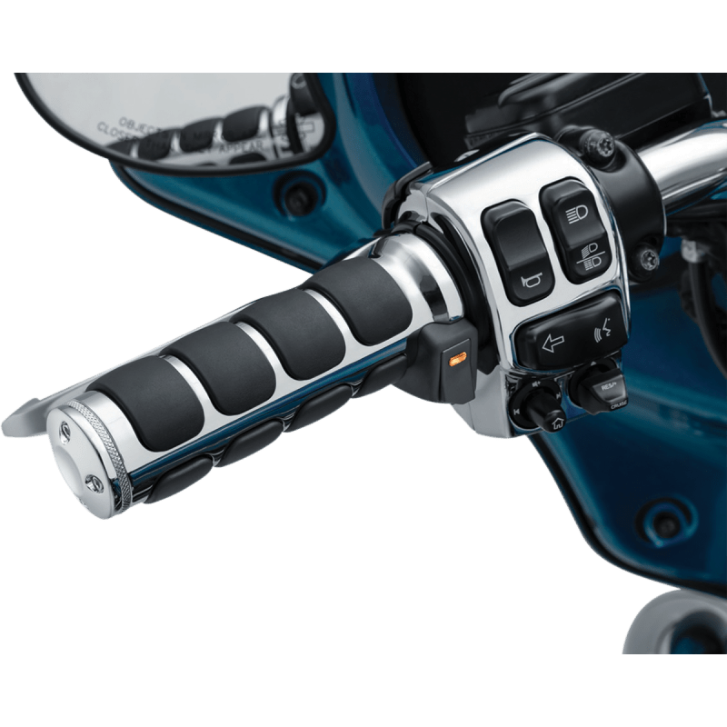 KURYAKYN HEATED ISO - GRIPS FOR DUAL CABLE THROTTLE, CHROME PN 6470 (424867) - DRIVEN Canada's Powersports 191209041960424867