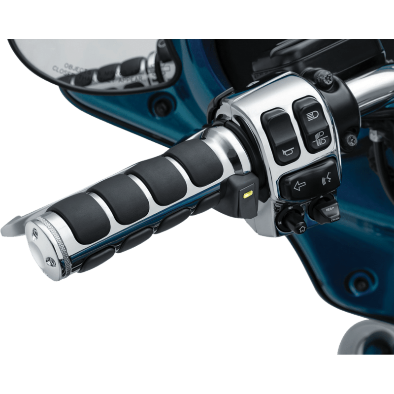 KURYAKYN HEATED ISO - GRIPS FOR DUAL CABLE THROTTLE, CHROME PN 6470 (424867) - DRIVEN Canada's Powersports 191209041960424867