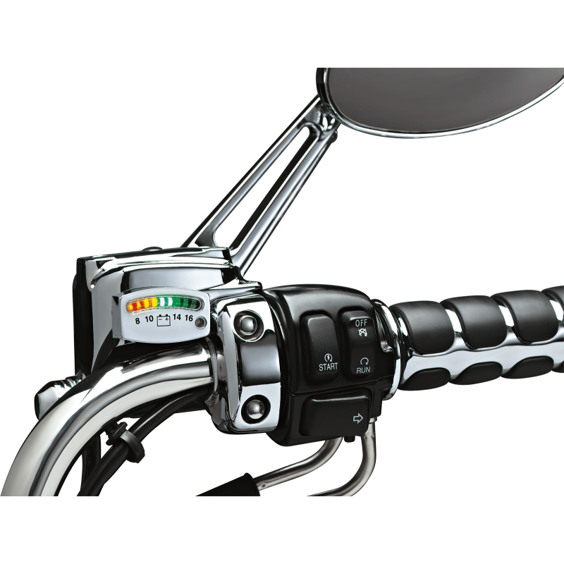 KURYAKYN LED BATTERY GAUGE CHROME (EA) PN 4219 (497898) - DRIVEN Canada's Powersports 191209001896497898
