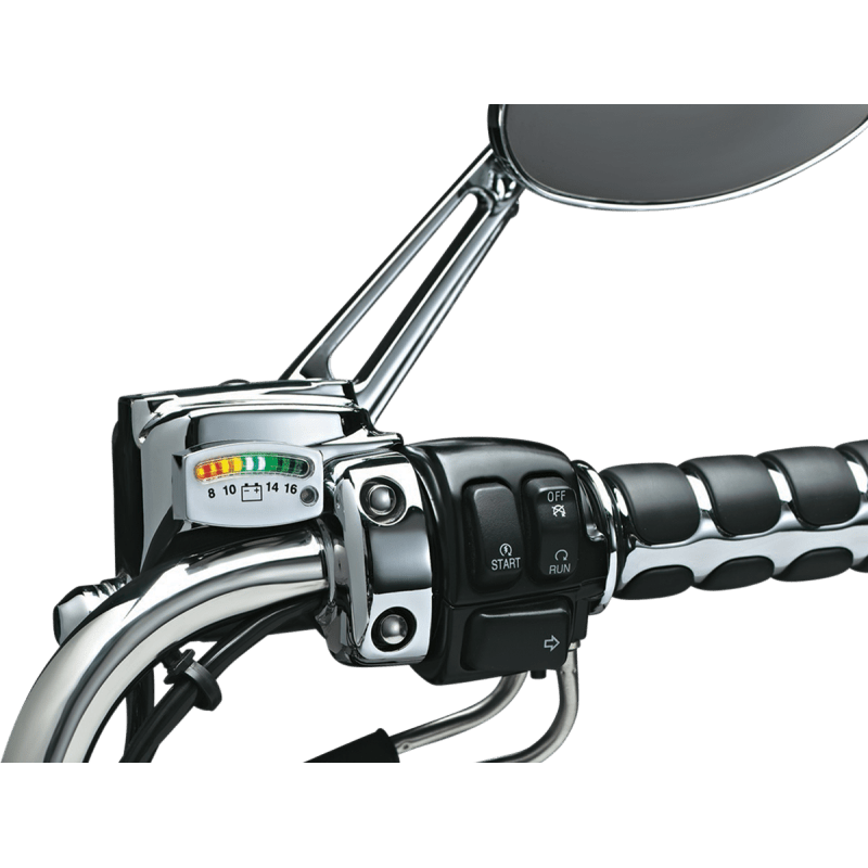KURYAKYN LED BATTERY GAUGE CHROME (EA) PN 4219 (497898) - DRIVEN Canada's Powersports 191209001896497898