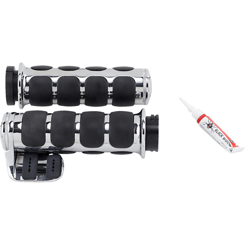 KURYAKYN PREM ISO - GRIP W/BOSS, CHROME, 82 - 17 PN 6342 (418872) - DRIVEN Canada's Powersports 191209020064418872