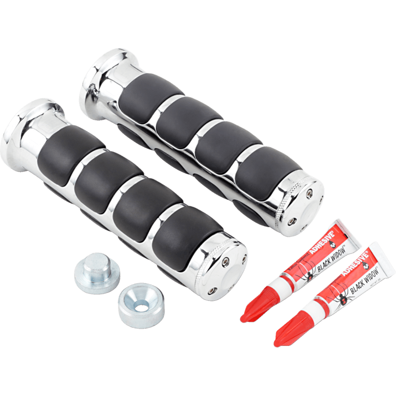 KURYAKYN VALKYRIE CHROME ISO GRIPS PN 6190 (497164) - DRIVEN Canada's Powersports 191209003715497164